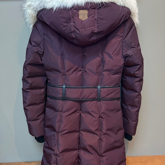 Mackage Down Burgundy Coat with Coyote Fur (Size X-small) - Picture 6 of 15